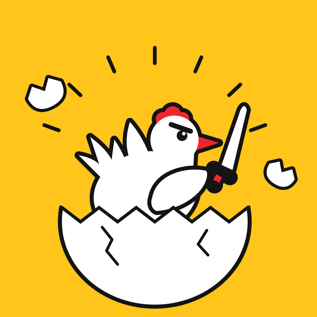Chicken hatching from egg